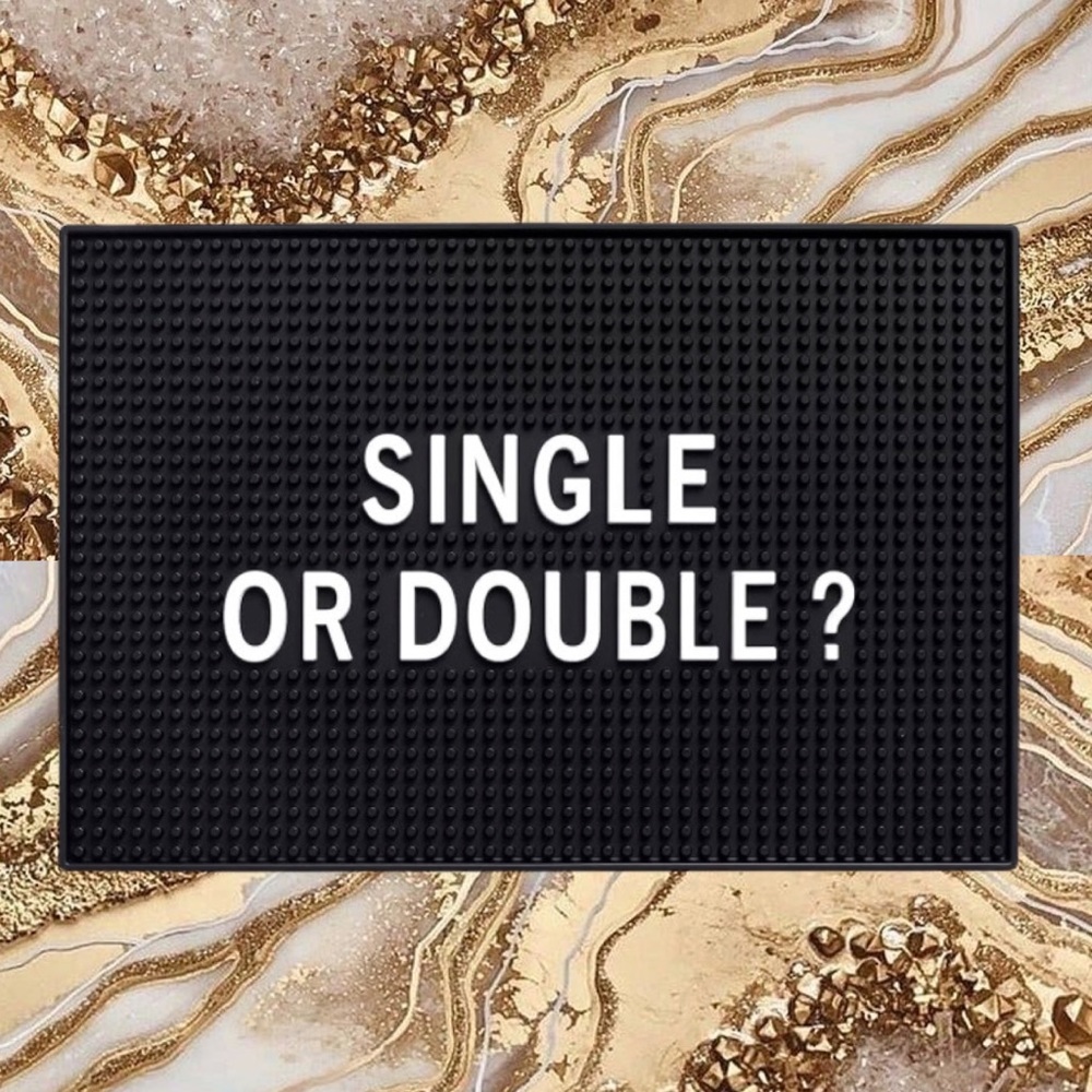 Luxury Home | Luxe Single Or Double Rubber Non-Slip Cocktail Bar Mat 🍸🥃